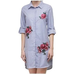 Stripped Shirt Dress 👗